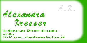 alexandra kresser business card